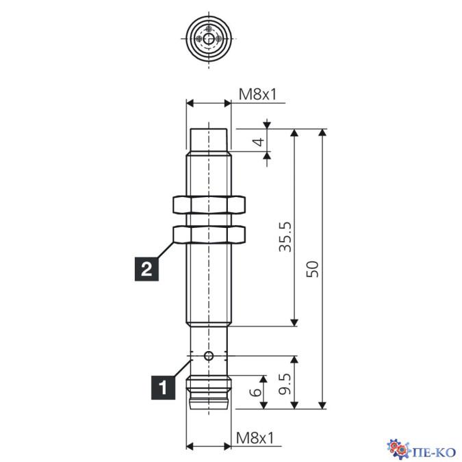 Індуктивний датчик di-soric DCB 08 MN 2.5 PS-T3