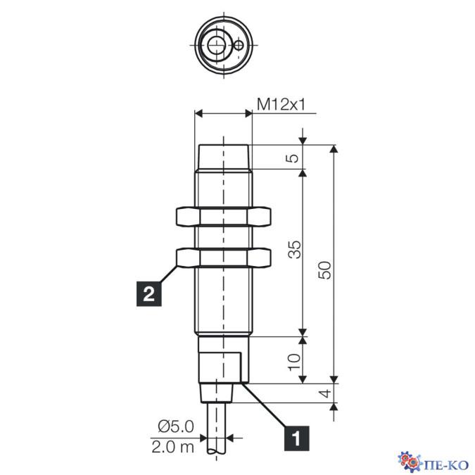 Індуктивний датчик di-soric DCB 12 MN 04 NS-3