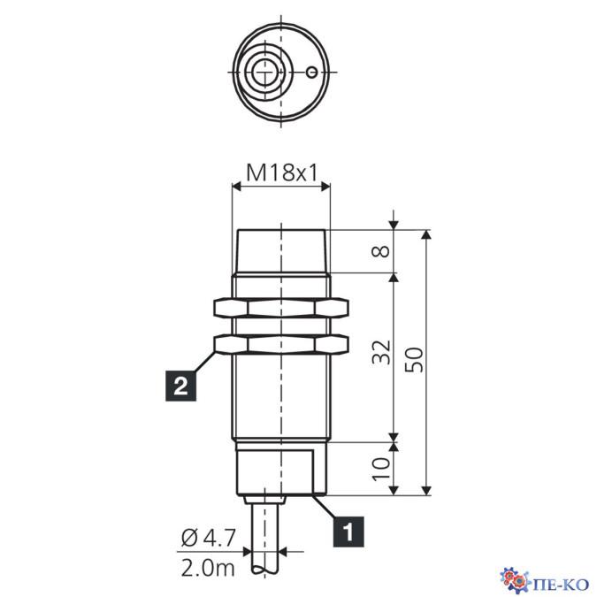 Індуктивний датчик di-soric DCB 18 MN 08 NS-3