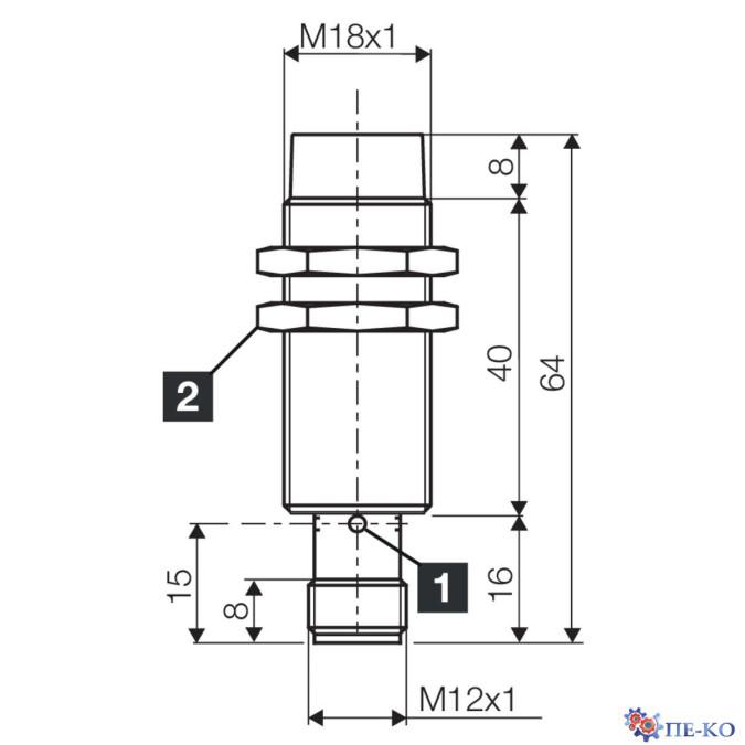 Індуктивний датчик di-soric DCB 18 MN 08 NS-B3