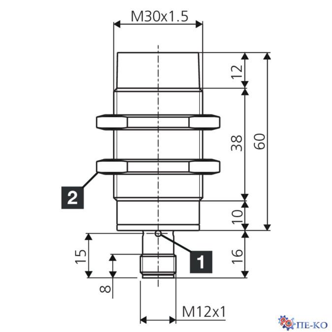 Індуктивний датчик di-soric DCB 30 MN 15 NS-B3