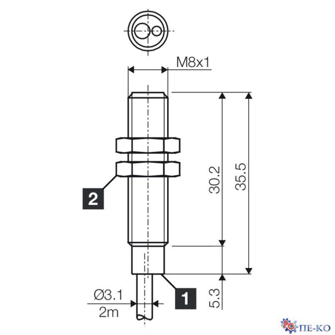 Індуктивний датчик di-soric DCBK 08 MB 1.5 PS-3
