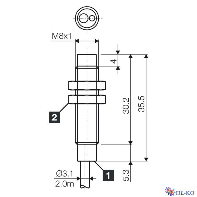 Індуктивний датчик di-soric DCBK 08 MN 04 NS-3
