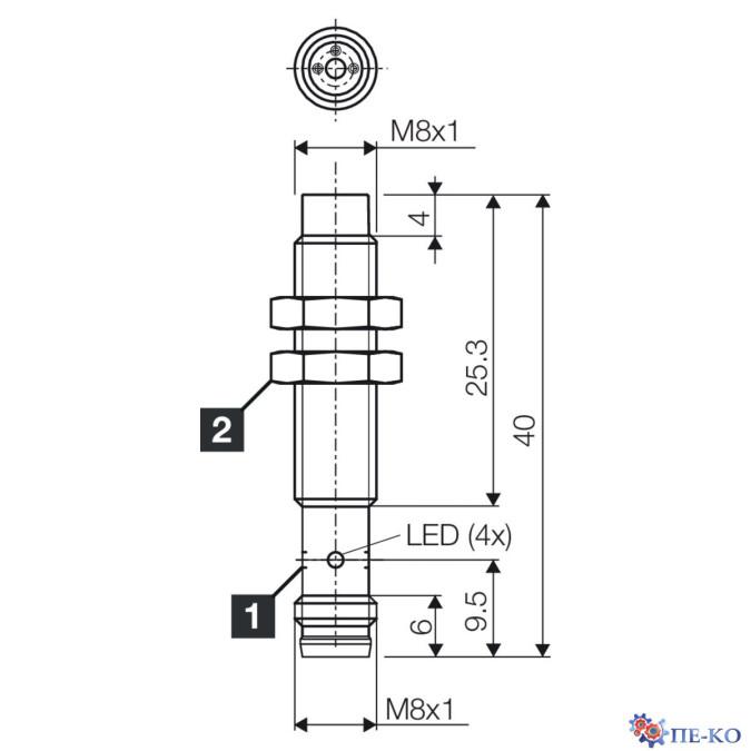Індуктивний датчик di-soric DCBK 08 MN 04 PS-T3