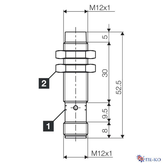 Індуктивний датчик di-soric DCBK 12 MN 04 NS-B3