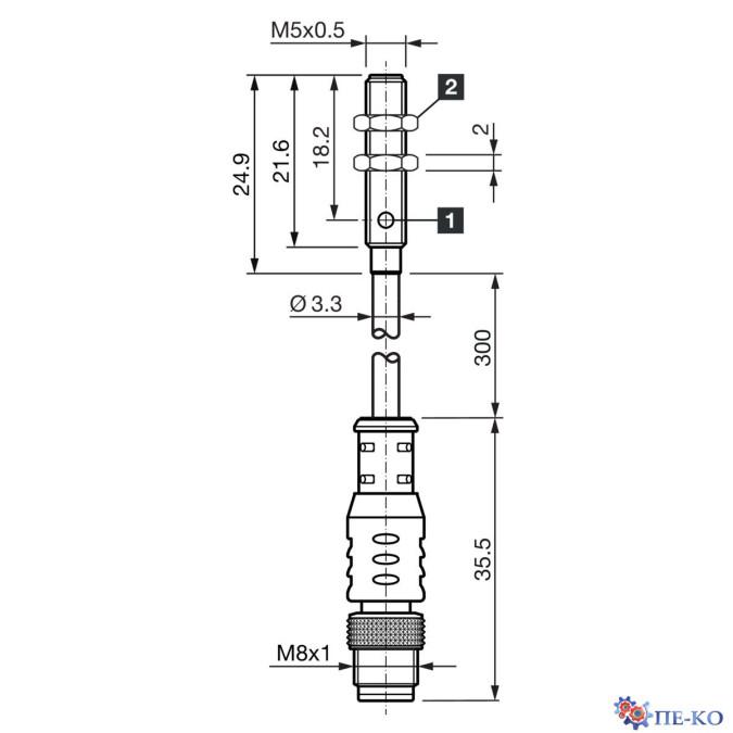 Індуктивний датчик di-soric DCC 05 V 0.8 POK-K-TSL