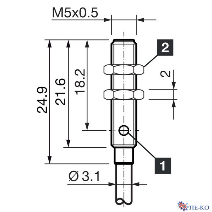 Індуктивний датчик di-soric DCC 05 V 0.8 POLK