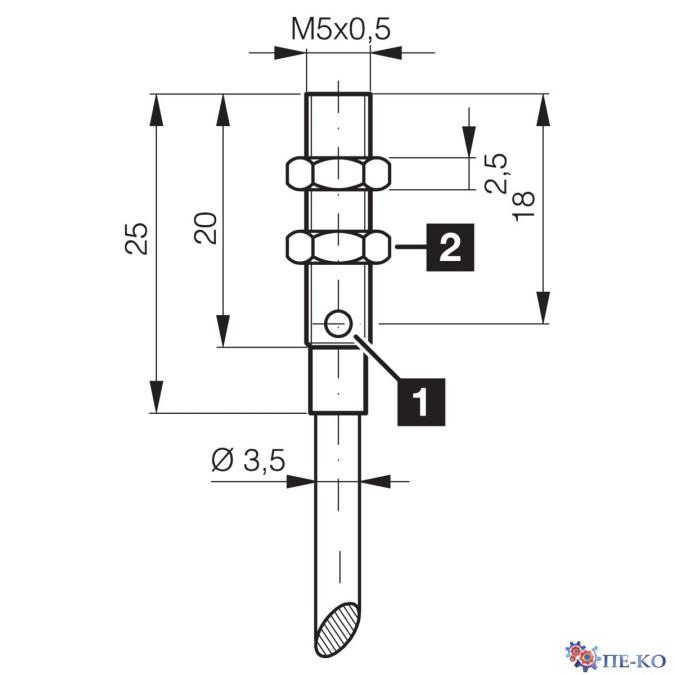 Індуктивний датчик di-soric DCC 05 V 2.5 PSLK