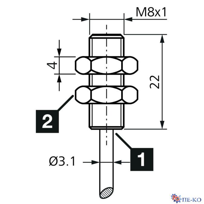 Індуктивний датчик di-soric DCC 08 M 1.5 POLK/22