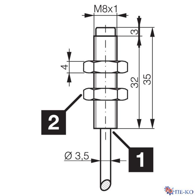 Індуктивний датчик di-soric DCC 08 M 2.5 PSLK
