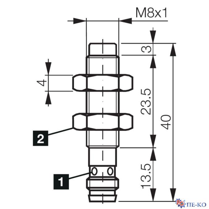Індуктивний датчик di-soric DCC 08 V 2.5 NSK-TSL/40