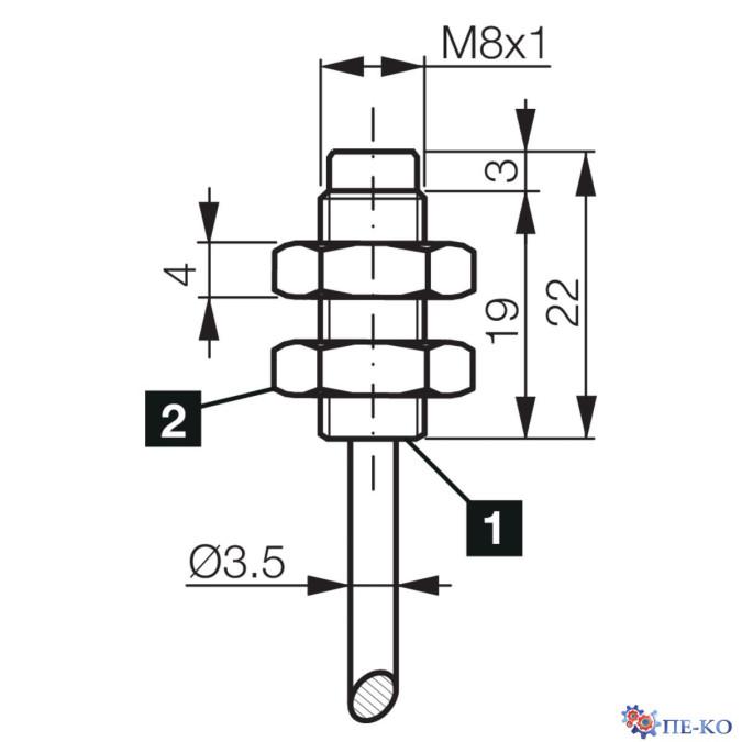 Індуктивний датчик di-soric DCC 08 V 2.5 NOLK/22
