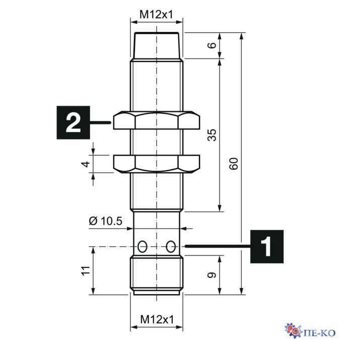 Індуктивний датчик di-soric DCC 12 M 04 PSK-IBSL