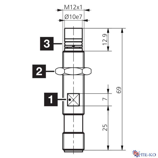 Індуктивний датчик di-soric DCC 12 VHD 2 PO-B3-69-2