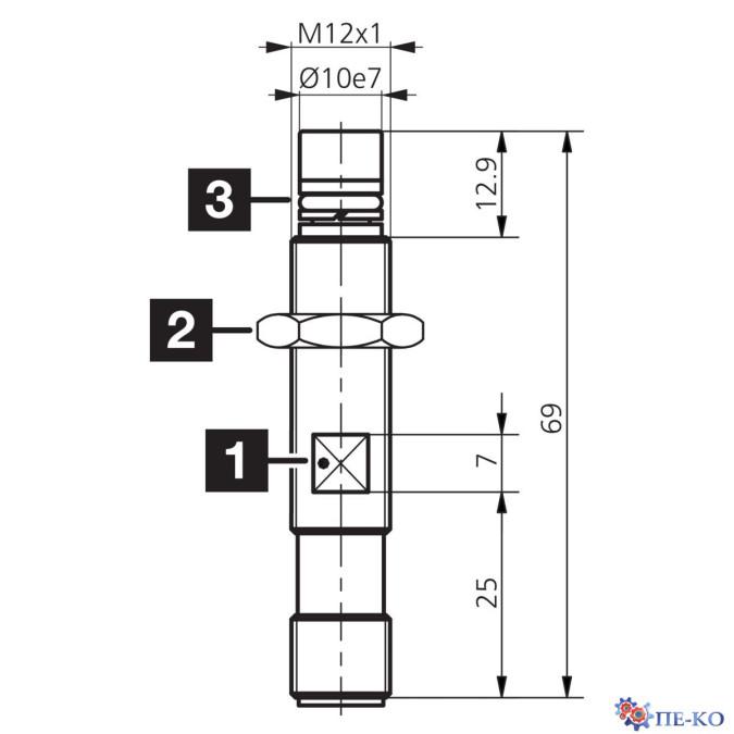 Індуктивний датчик di-soric DCC 12 VHD 2 PS-B3-69-2