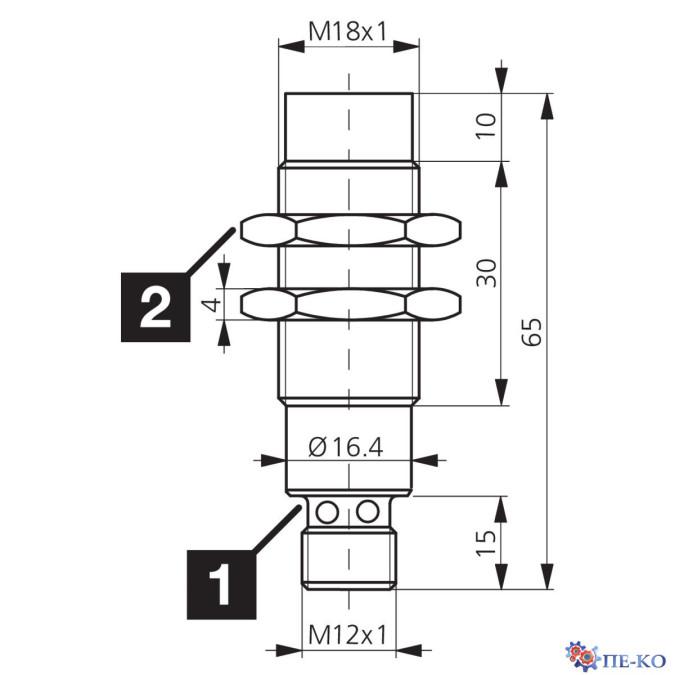 Індуктивний датчик di-soric DCC 18 M 08 PSK-IBSL