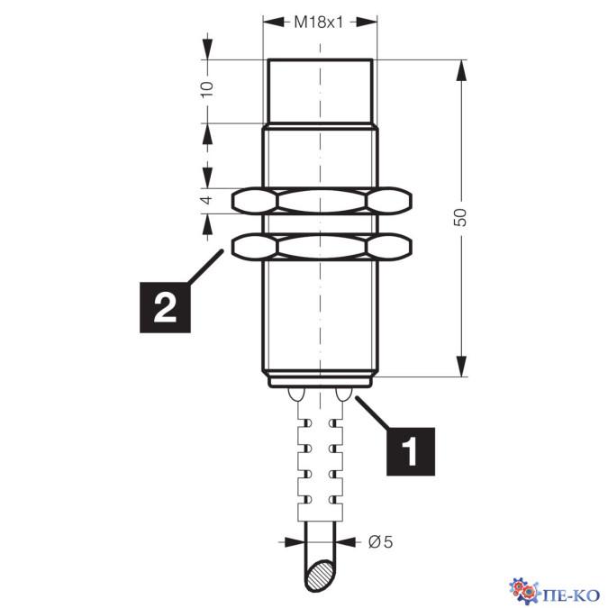 Індуктивний датчик di-soric DCC 18 M 08 NOLK