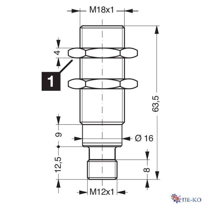 Індуктивний датчик di-soric DCC 18 M 10/10 AIK-IBS