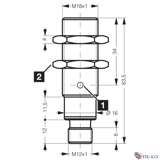 Індуктивний датчик di-soric DCC 18 M 12 NOK-IBSL