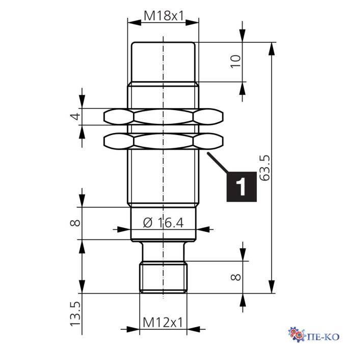 Індуктивний датчик di-soric DCC 18 M 20/10 AIK-IBS