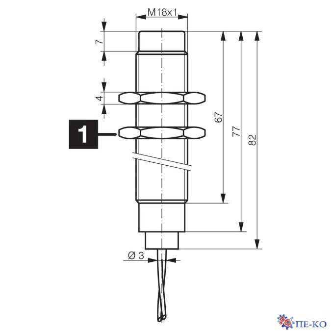 Індуктивний датчик di-soric DCC 18 VH 08 PSK/180