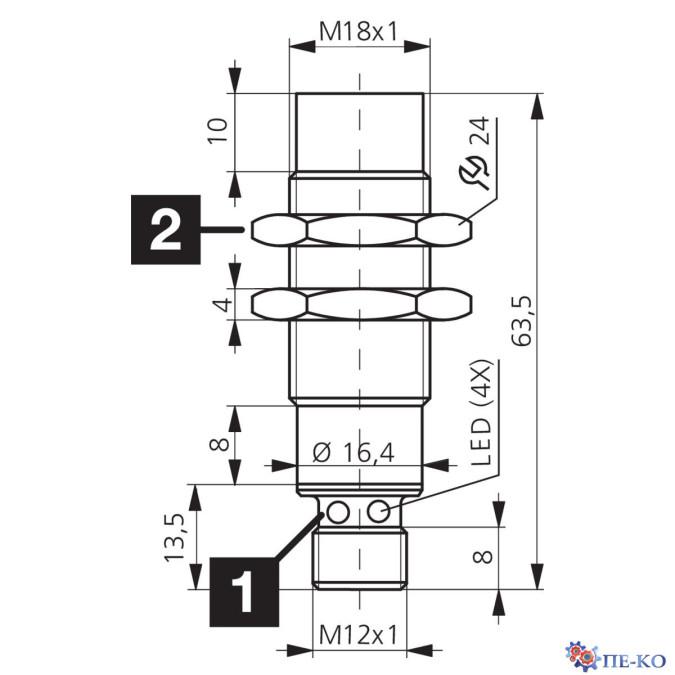 Індуктивний датчик di-soric DCC 18 VL 20 NOK-IBSL