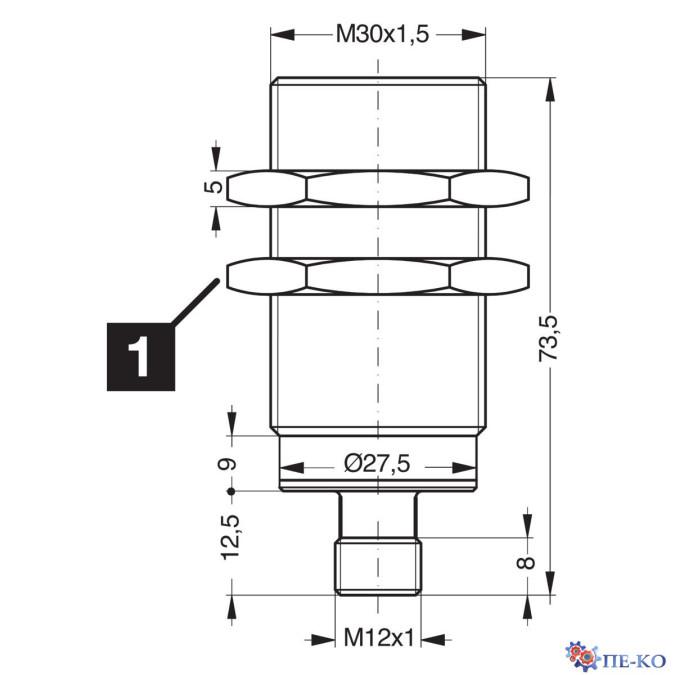 Індуктивний датчик di-soric DCC 30 M 20/10 AIK-IBS