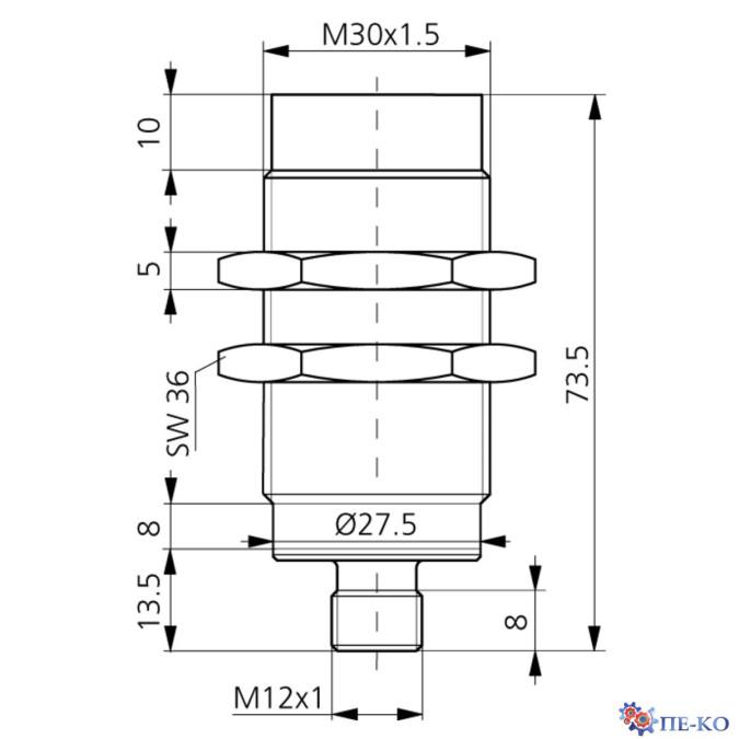 Індуктивний датчик di-soric DCC 30 M 40/10 AIK-IBS