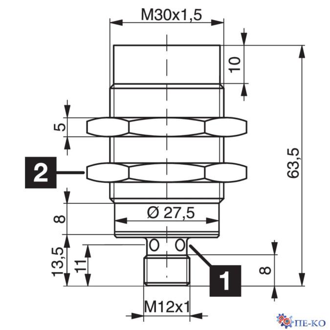 Індуктивний датчик di-soric DCC 30 VL 40 NOK-IBSL