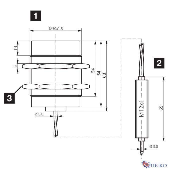 Індуктивний датчик di-soric DCC 50 VH 25 NSK/230/V