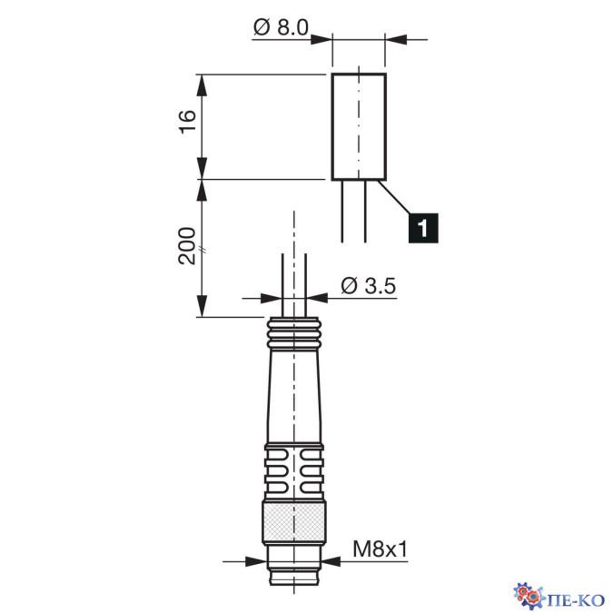 Індуктивний датчик di-soric DCC 8.0 M 02 PSK-KR-TSL