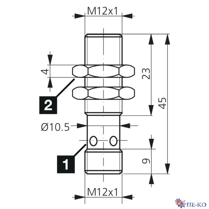 Індуктивний датчик di-soric DCCK 12 M 02 PSK-IBSL