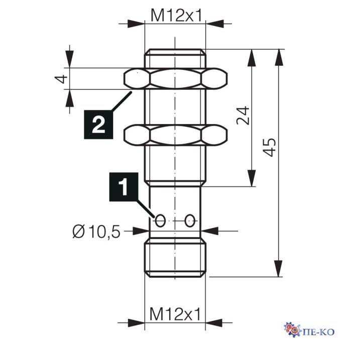 Індуктивний датчик di-soric DCCK 12 M 04 PSK-IBSL