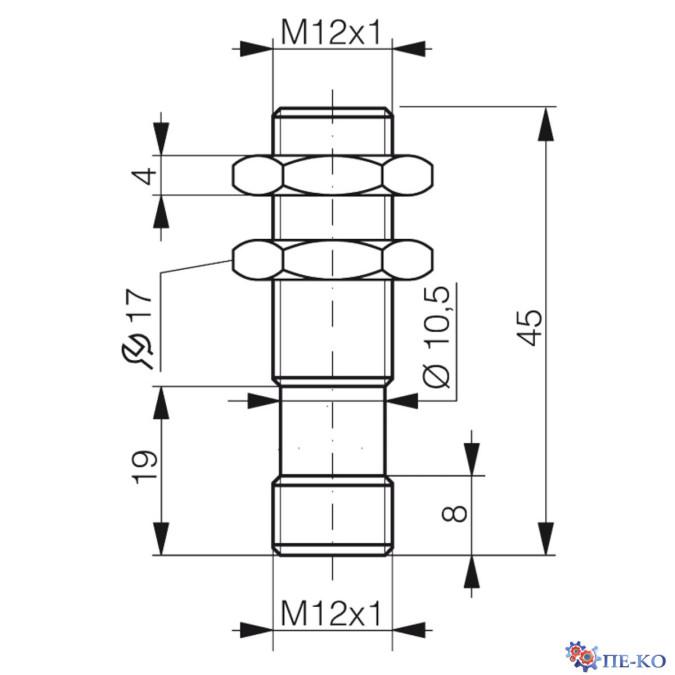 Індуктивний датчик di-soric DCCK 12 M 06/10 AK-IBS