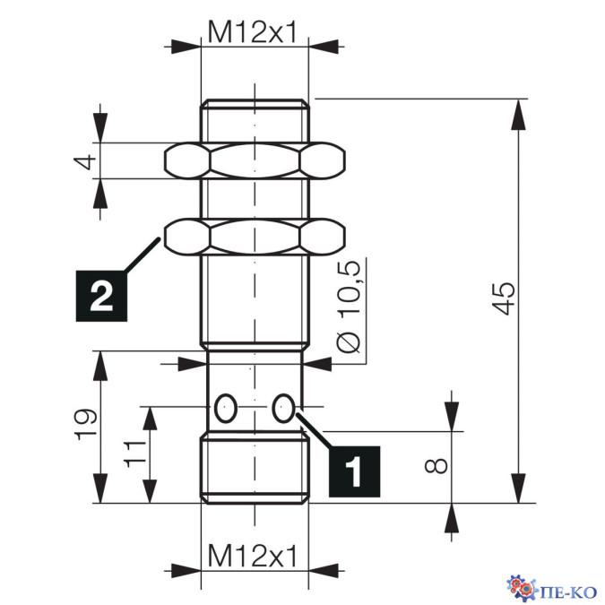Індуктивний датчик di-soric DCCK 12 M 06 NSK-IBSL