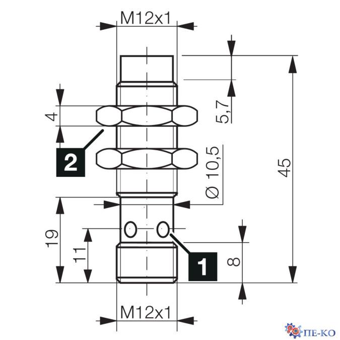 Індуктивний датчик di-soric DCCK 12 M 10 POK-IBSL