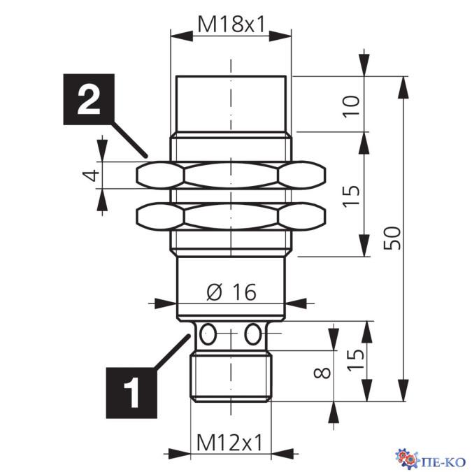 Індуктивний датчик di-soric DCCK 18 M 08 PSK-IBSL