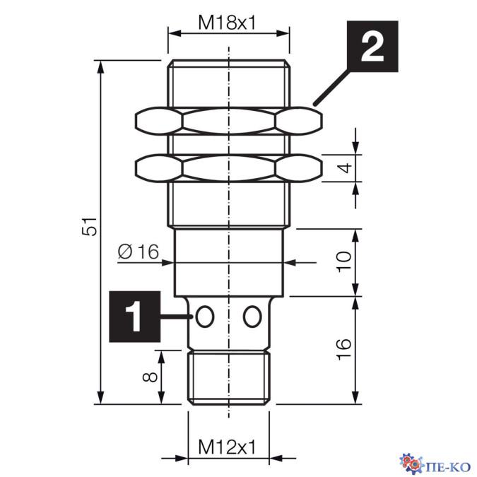 Індуктивний датчик di-soric DCCK 18 M 08B NSK-IBSL