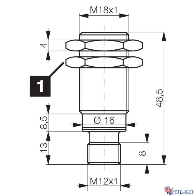 Індуктивний датчик di-soric DCCK 18 M 10/10 AIK-IBS