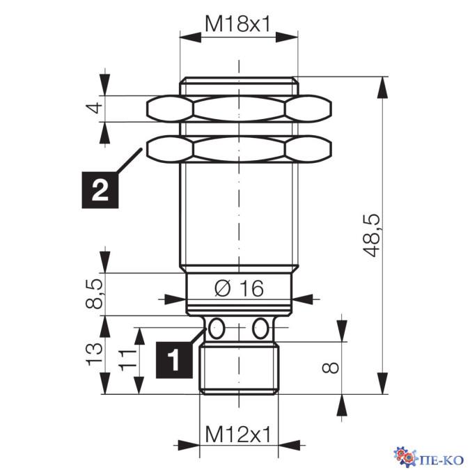 Індуктивний датчик di-soric DCCK 18 M 12 POK-IBSL