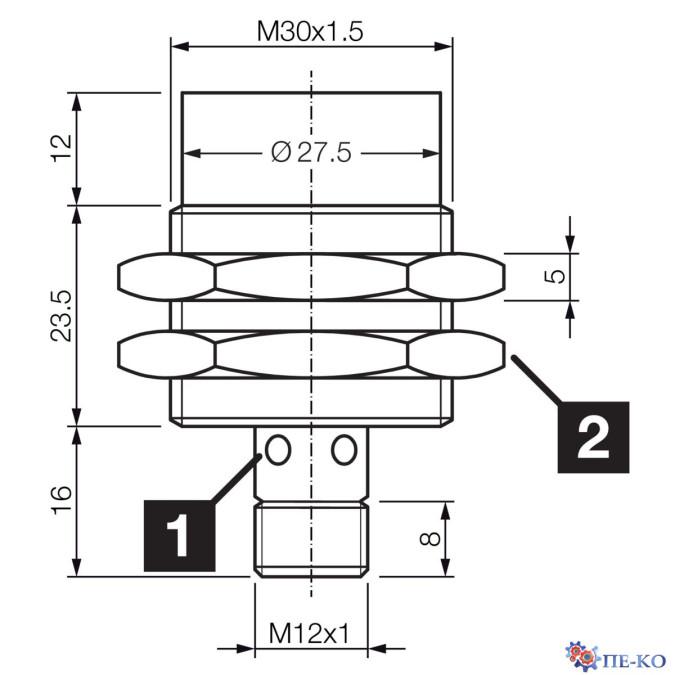 Індуктивний датчик di-soric DCCK 30 M 15 PSK-IBSL