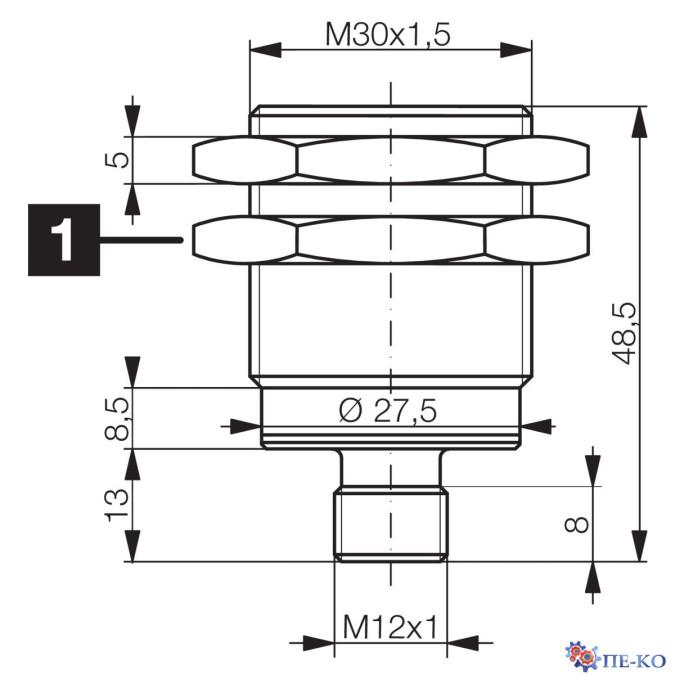 Індуктивний датчик di-soric DCCK 30 M 20/10 AIK-IBS