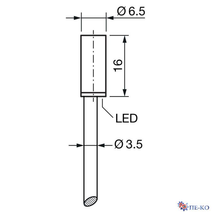 Індуктивний датчик di-soric DCCK 6.5 V 1.5 PSLK