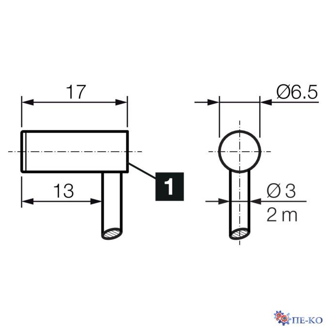 Індуктивний датчик di-soric DCCKR 6.5 V 1.5 PSLK