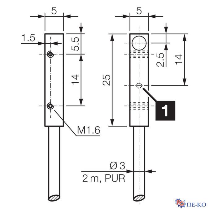 Індуктивний датчик di-soric DCCQ 05 M 0.8 NOLK