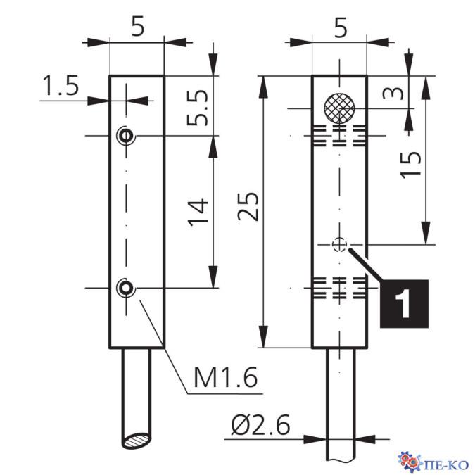Індуктивний датчик di-soric DCCQ 05 M 0.8 NSLK