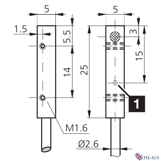 Індуктивний датчик di-soric DCCQ 05 M 1.5 POLK