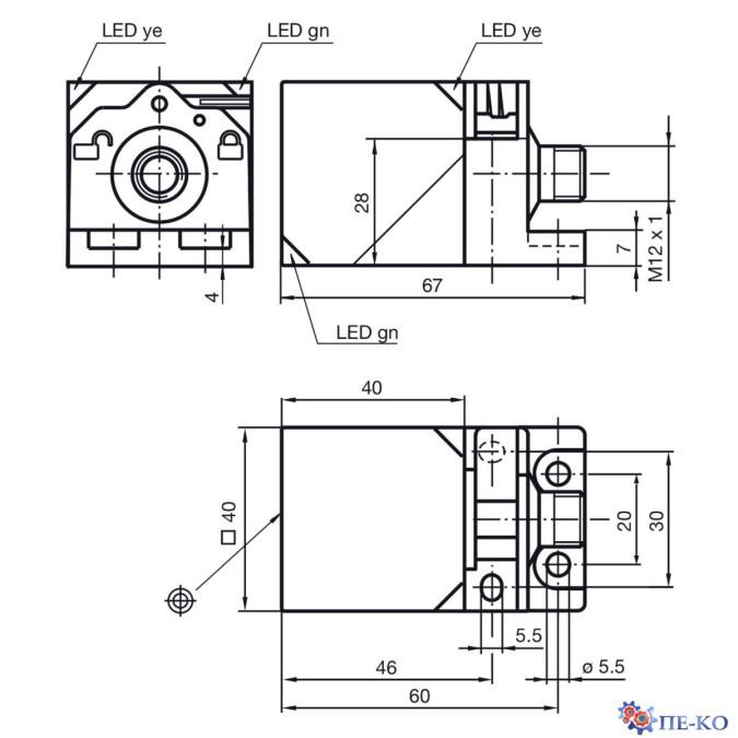 Індуктивний датчик di-soric DCCR 44 K 40 PSOL-IBS