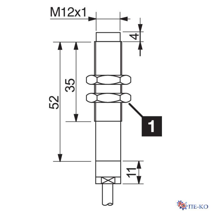 Індуктивний датчик di-soric DCE 12 VT 04 PSK