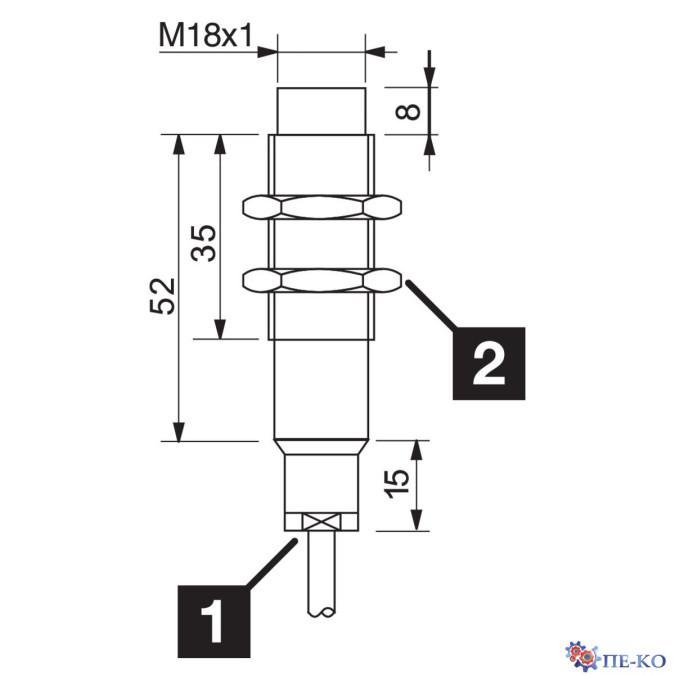Індуктивний датчик di-soric DCE 18 VT 07 PSLK